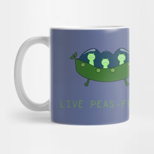 Live Peasfully Mug